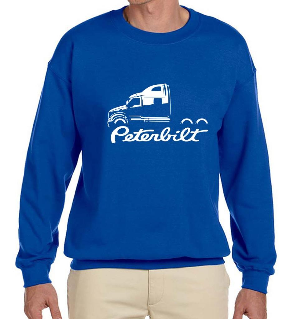 Peterbilt 389 Semi Truck Outline T-Shirt – Heavyweight Cotton Tee For Men & Women - View #7