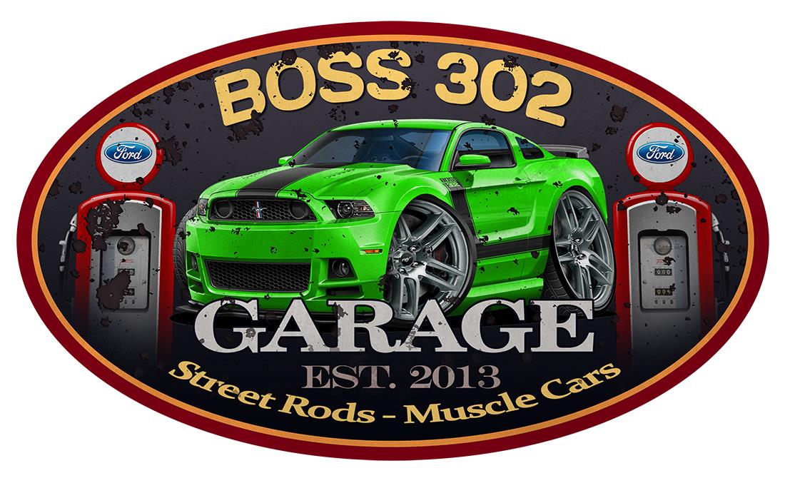 2013 Ford Boss 302 Mustang GARAGE SIGN Wall Art Graphic Sticker