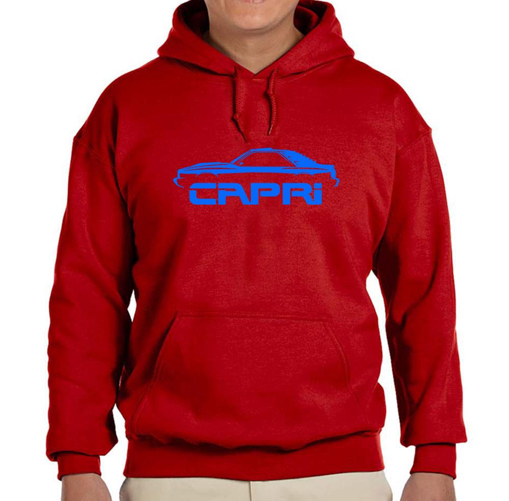 1982-85 Mercury Capri Red Hoodie Sweatshirt FREE SHIP