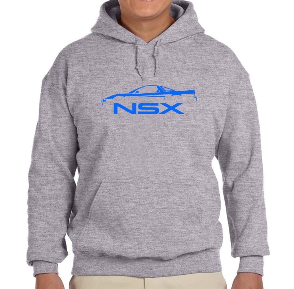 1990-05 Acura NSX Exotic Car Grey Hoodie Sweatshirt FREE SHIP - Picture 2 of 7
