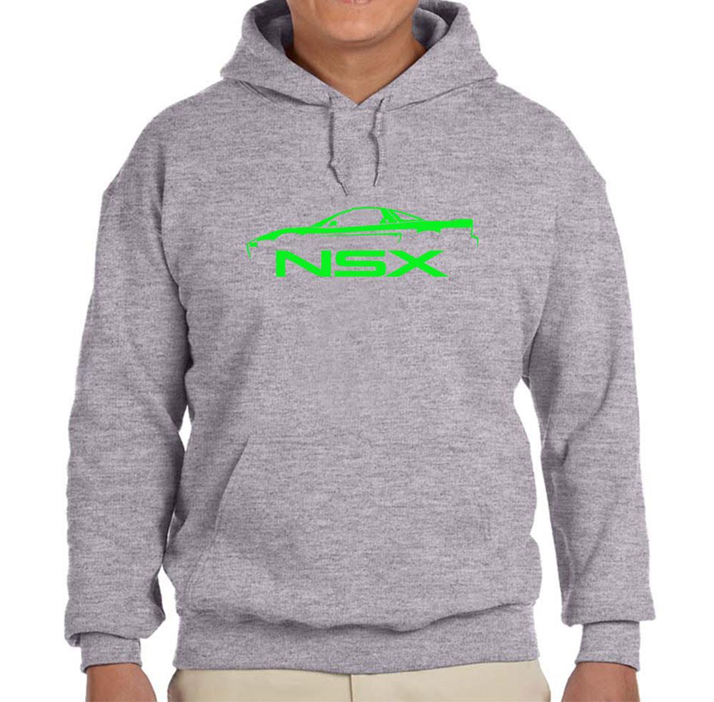 1990-05 Acura NSX Exotic Car Grey Hoodie Sweatshirt FREE SHIP - Picture 3 of 7