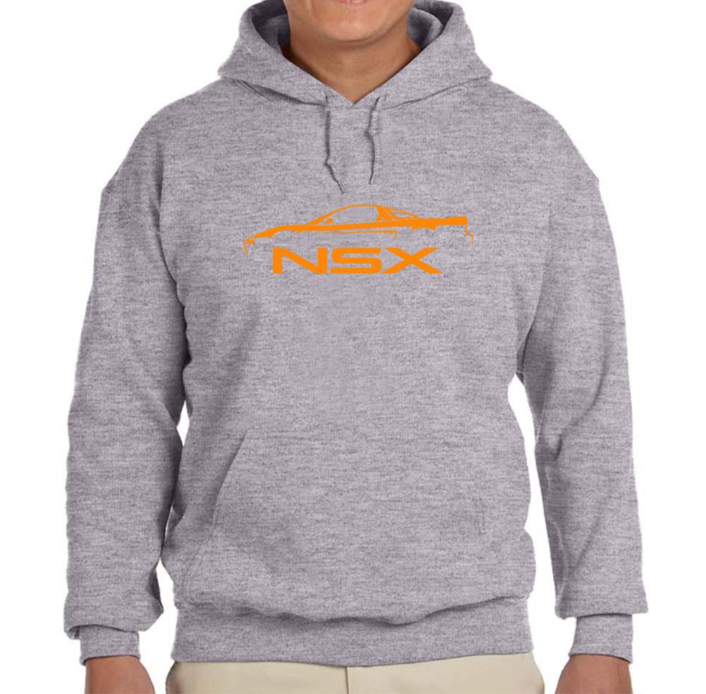 1990-05 Acura NSX Exotic Car Grey Hoodie Sweatshirt FREE SHIP - Picture 4 of 7