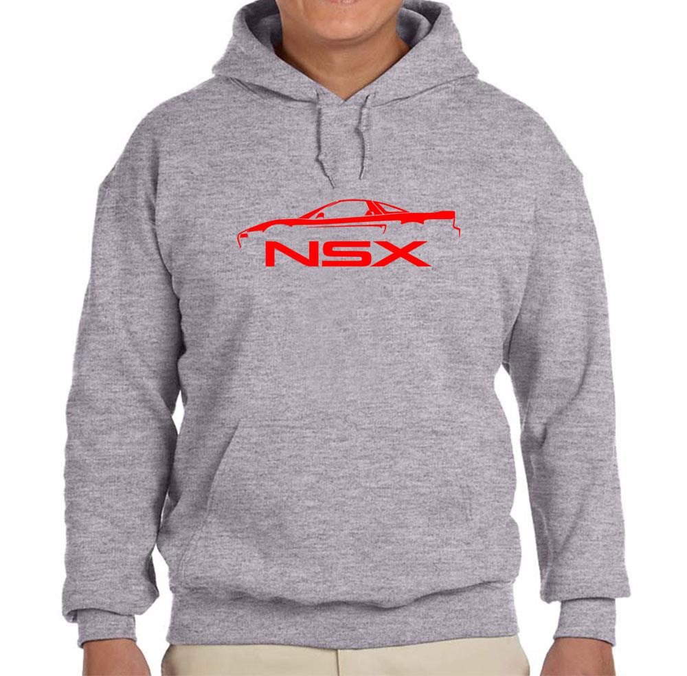 1990-05 Acura NSX Exotic Car Grey Hoodie Sweatshirt FREE SHIP - Picture 7 of 7