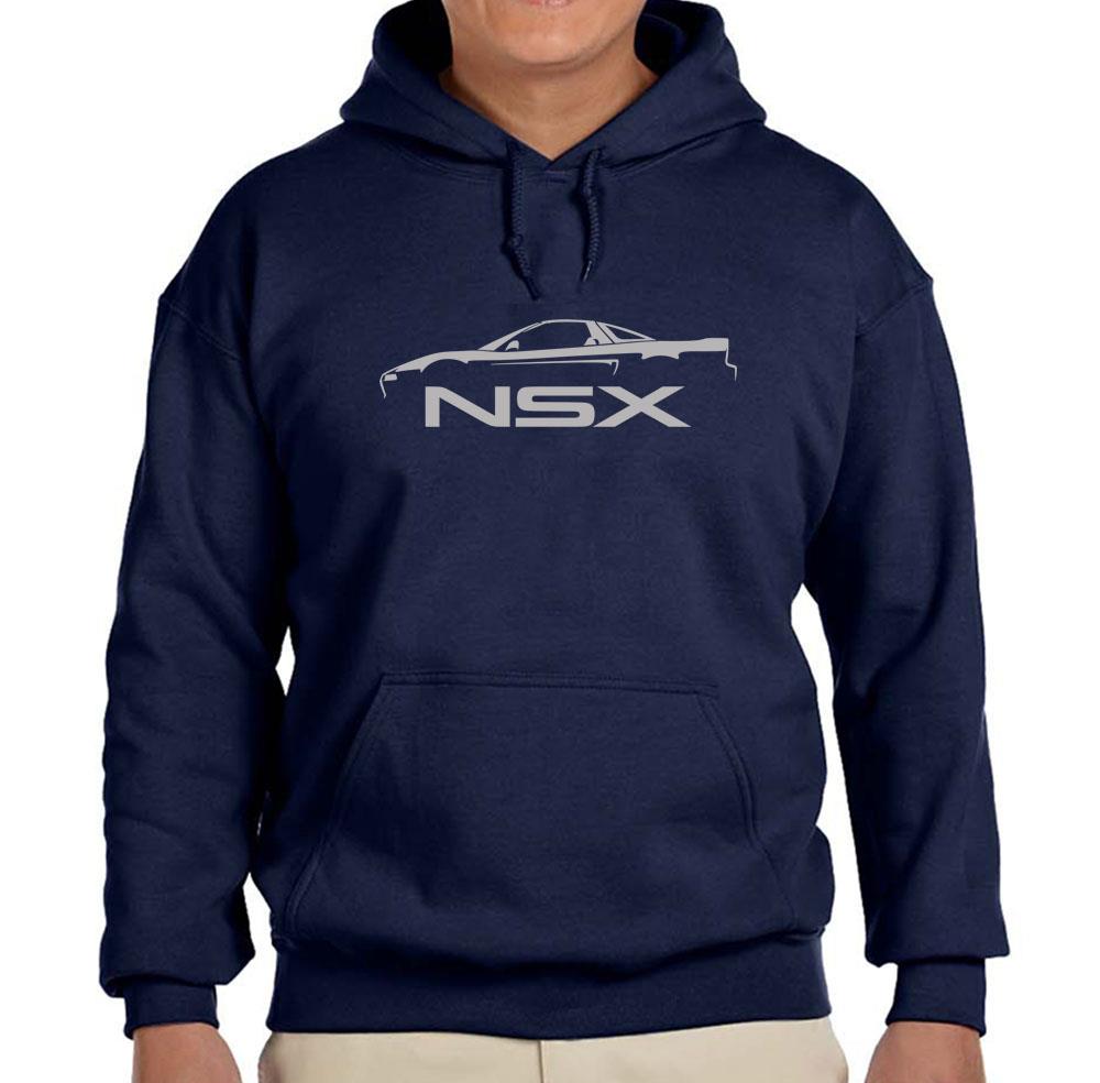 1990-05 Acura NSX Exotic Car Navy Blue Hoodie Sweatshirt FREE SHIP - Picture 6 of 7