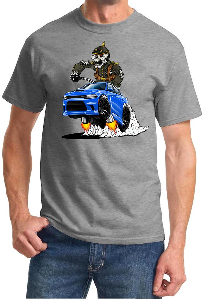 SRT Ladegerät Hellcat Soldat Skelett blau Auto Design T-Shirt NEU - Bild 8 von 11
