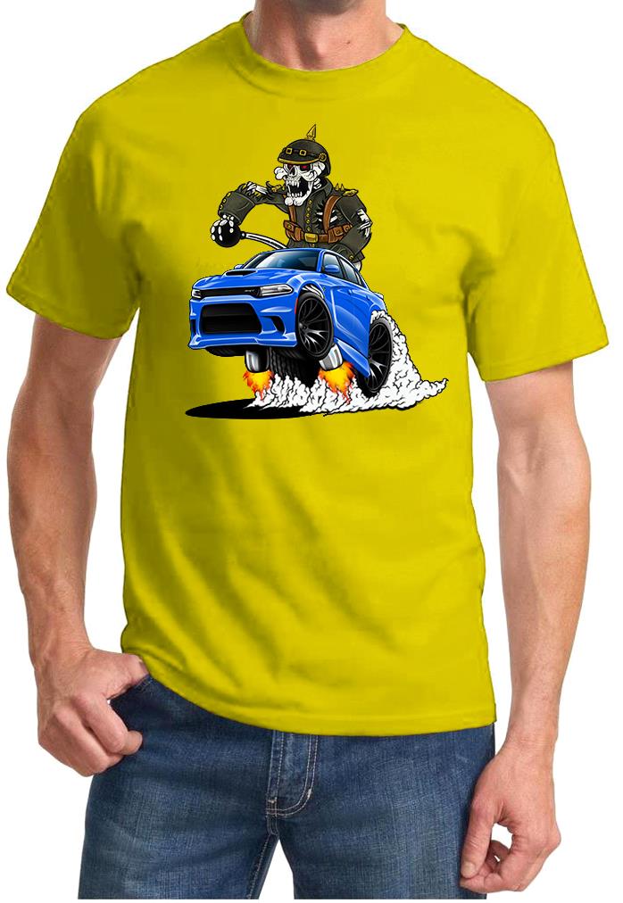 SRT Ladegerät Hellcat Soldat Skelett blau Auto Design T-Shirt NEU - Bild 11 von 11