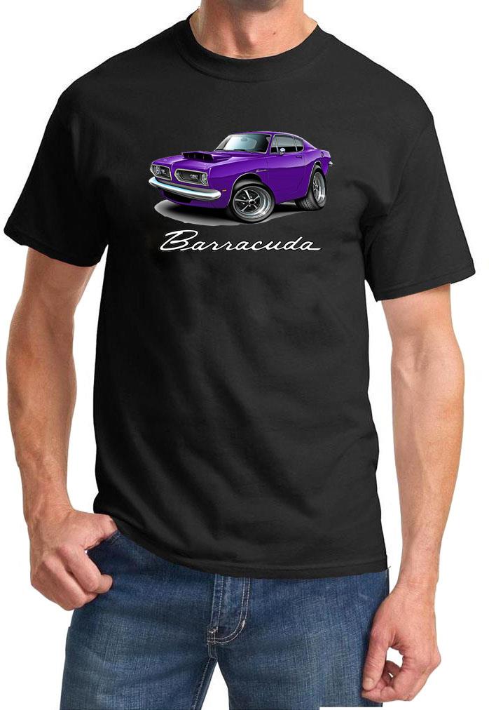 1967-1969 Plymouth Barracuda Fastback Full Color Tshirt NEW FREE SHIPPING