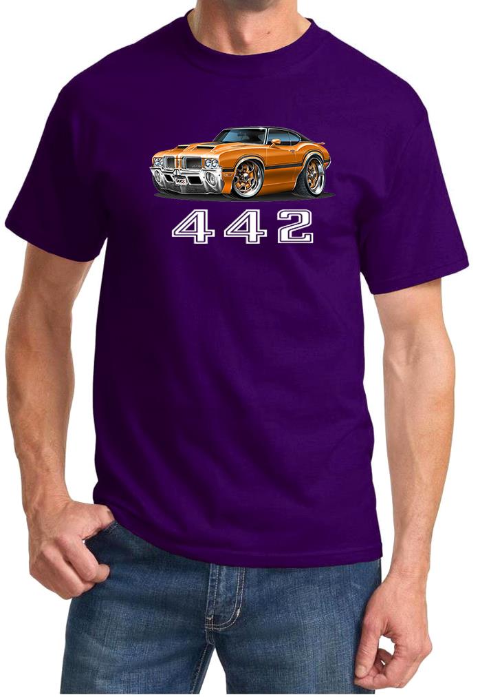 1970 1971 Olds 442 Cutlass Hardtop Full Color Tshirt NEW FREE SHIPPING - Picture 8 of 11