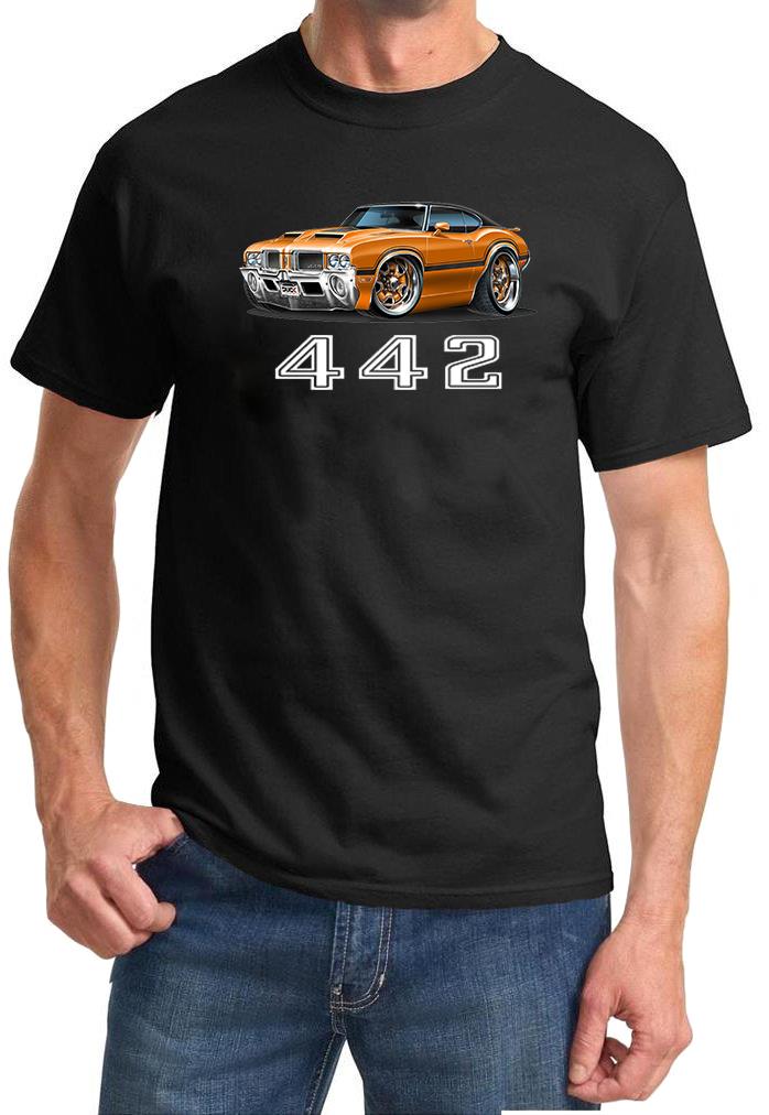 1970 1971 Olds 442 Cutlass Hardtop Full Color Tshirt NEW FREE SHIPPING - Picture 2 of 11
