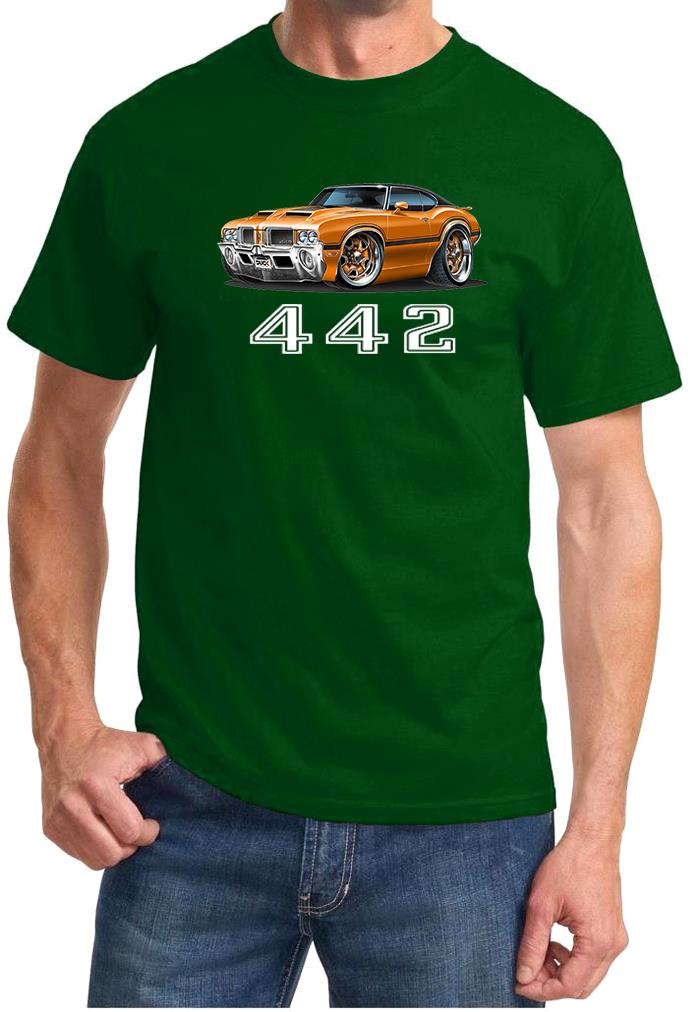 1970 1971 Olds 442 Cutlass Hardtop Full Color Tshirt NEW FREE SHIPPING - Picture 4 of 11