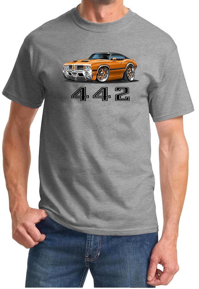 1970 1971 Olds 442 Cutlass Hardtop Full Color Tshirt NEW FREE SHIPPING - Picture 3 of 11