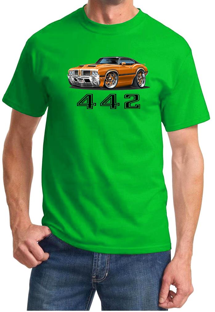 1970 1971 Olds 442 Cutlass Hardtop Full Color Tshirt NEW FREE SHIPPING - Picture 5 of 11