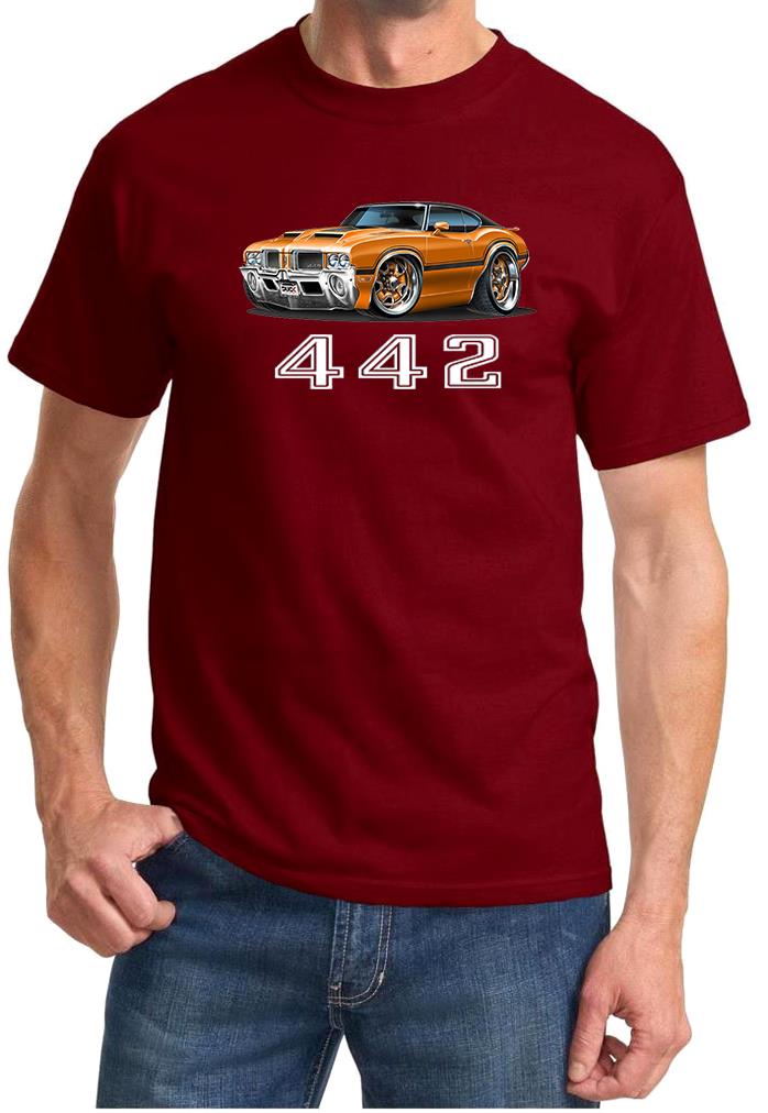 1970 1971 Olds 442 Cutlass Hardtop Full Color Tshirt NEW FREE SHIPPING - Picture 6 of 11