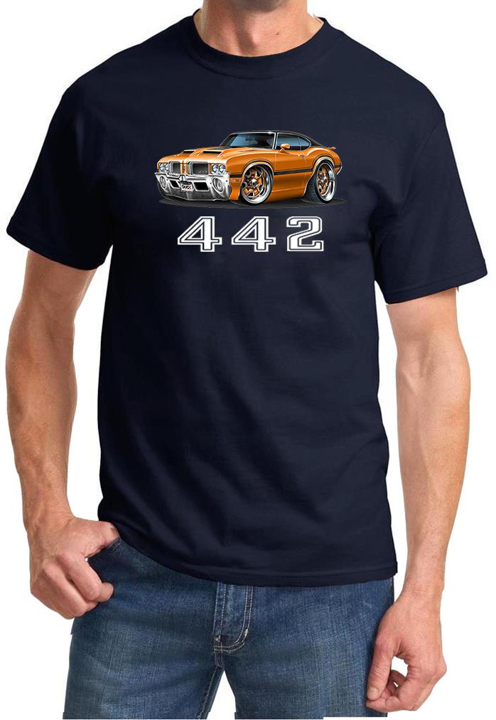 1970 1971 Olds 442 Cutlass Hardtop Full Color Tshirt NEW FREE SHIPPING - Picture 11 of 11