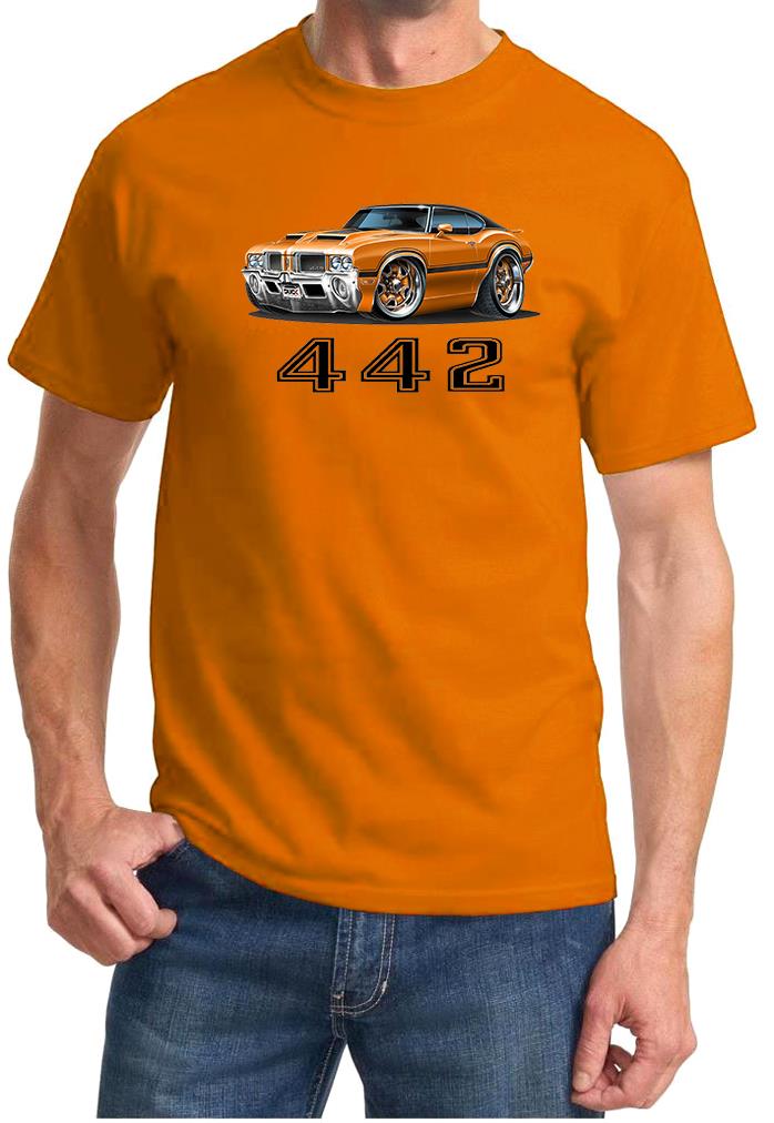 1970 1971 Olds 442 Cutlass Hardtop Full Color Tshirt NEW FREE SHIPPING - Picture 7 of 11