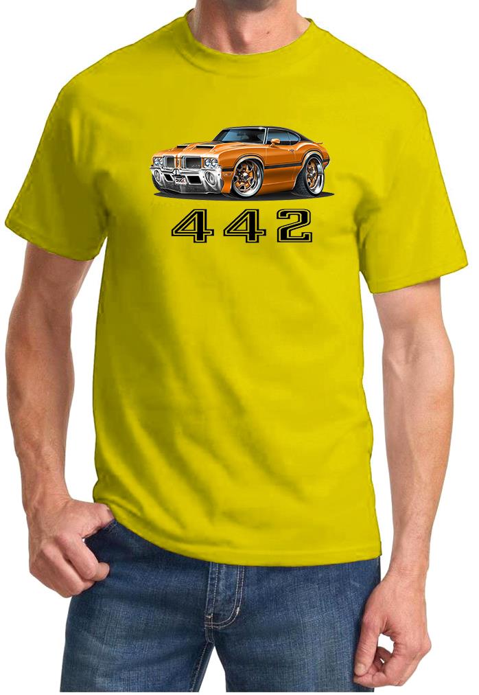 1970 1971 Olds 442 Cutlass Hardtop Full Color Tshirt NEW FREE SHIPPING - Picture 10 of 11