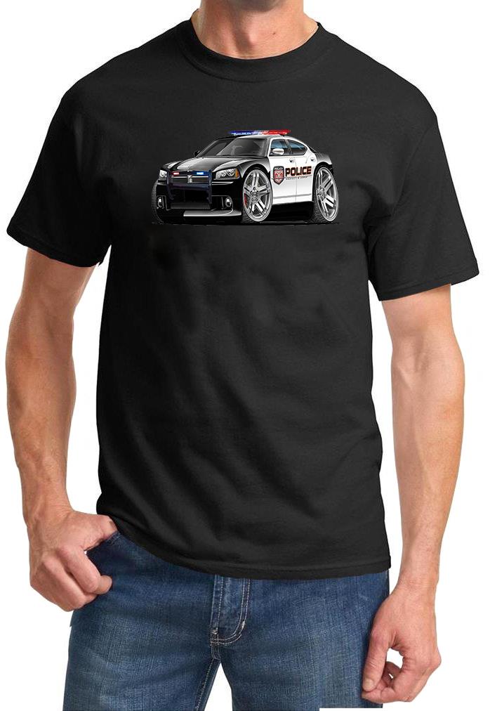 Charger Police Car Full Color Tshirt NEW FREE SHIPPING