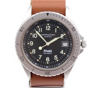 希少　Hamilton　Khaki　Sub660 1990s Hamilton Khaki Sub-660 Quartz Full-Set – Mecalco & Co.