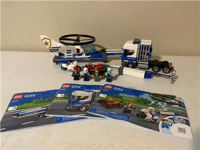 Lego 60244 Police Helicopter Transport City Set 100% Complete