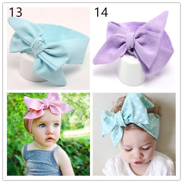 Baby Cotton Big Bow Tie Head Wrap Turban Top Knot Headband Newborn