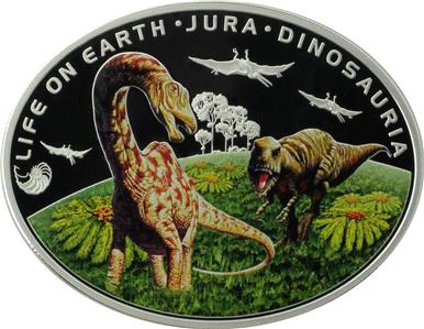 niue 2013 $1 life on earth - jurassic period life on the ground