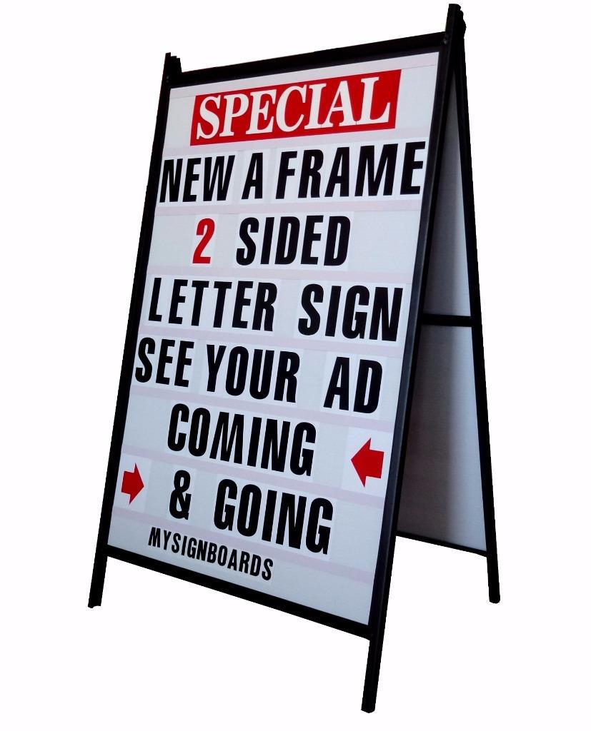 Sidewalk A Frame Changeable Letter outdoor sidewalk Signs W/2