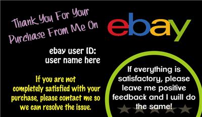 5000 eBay seller THANK YOU Business Cards, Personalized 2 sided *Free ...