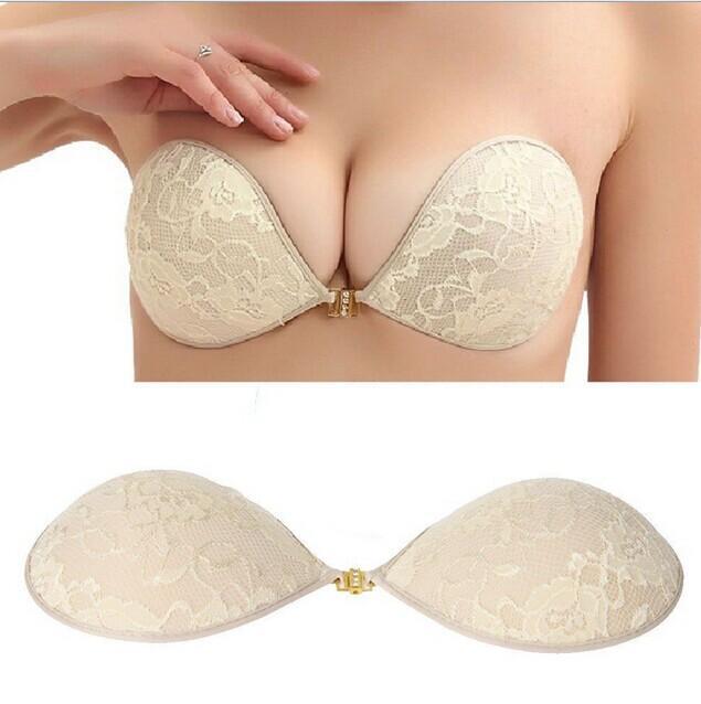 Lace Silicone Adhesive Stick On Push Up Gel Strapless Invisible Bra