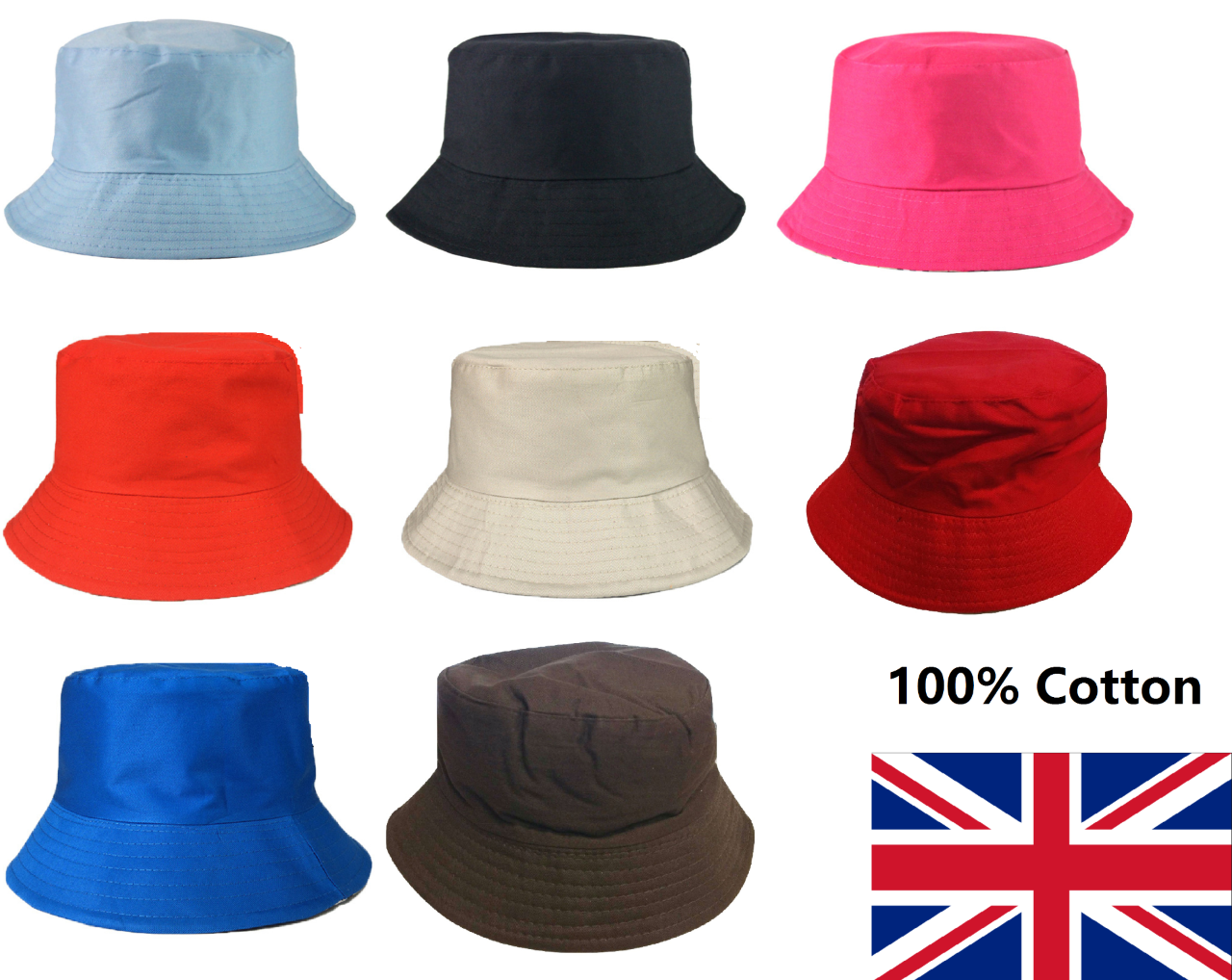 US Cotton Adults Bucket Hat Cap Fishing Fisherman Beach Festival Sun Tie Dye HOT