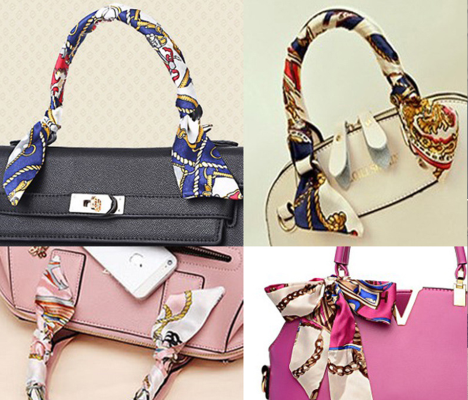 Silky Twill Handbag Bag Handle Wrap Purse Neck Hair Ribbon Scarf Uk Silky Twill Handbag Bag Handle Wrap Purse Neck Hair Ribbon Scarf Uk Gift