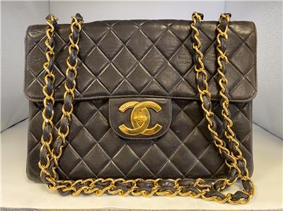 【ヴィンテージ】Rank:S☆Chanel Beige Classic Flap Jumbo Bag BUYMA VINTAGE 中古 【ヴィンテージ】Rank:S☆Chanel Beige