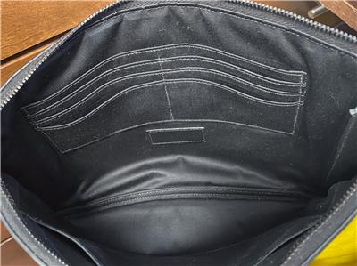 Authentic Saint Laurent YSL Cassandre Black Croc Emboss Zip Pouch