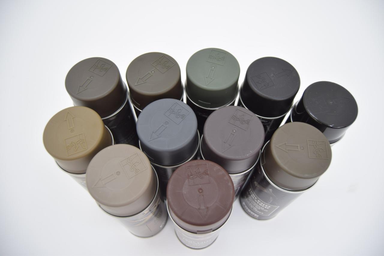 2 X OLIVE DRAB or 1942 US OLIVE Army Spray Paint Cans 400ml Military