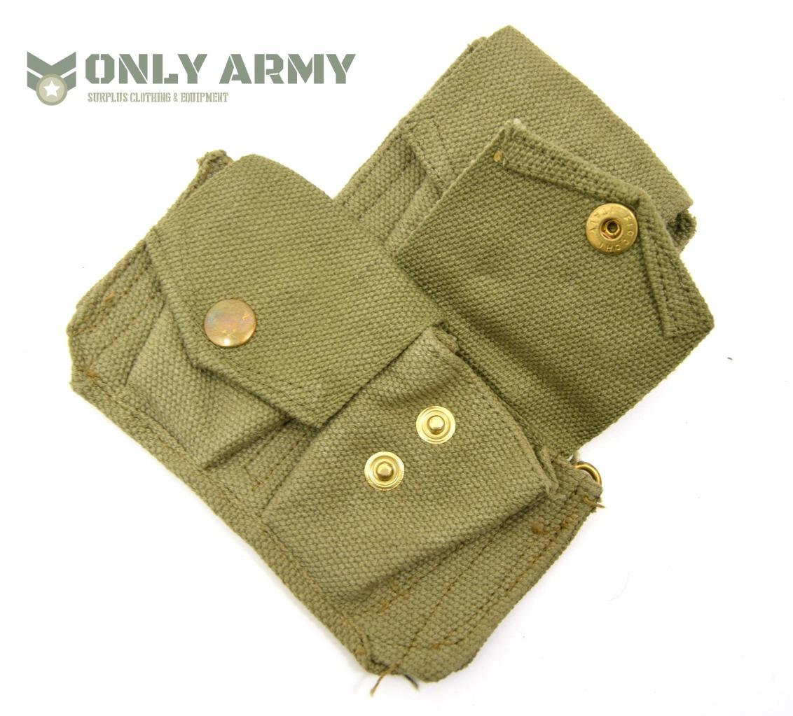 ENFIELD .303 AMMO POUCH WEBBING CANVAS BRITISH ARMY ISSUE 1937 PAT WW2