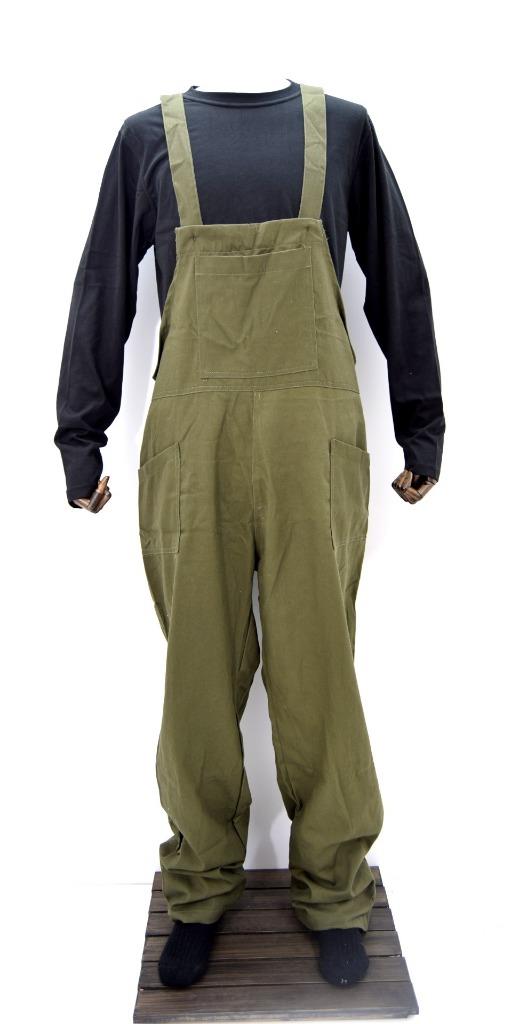 British Army Style Olive Bib & Brace Overalls / Dungarees Heavy Cotton ...