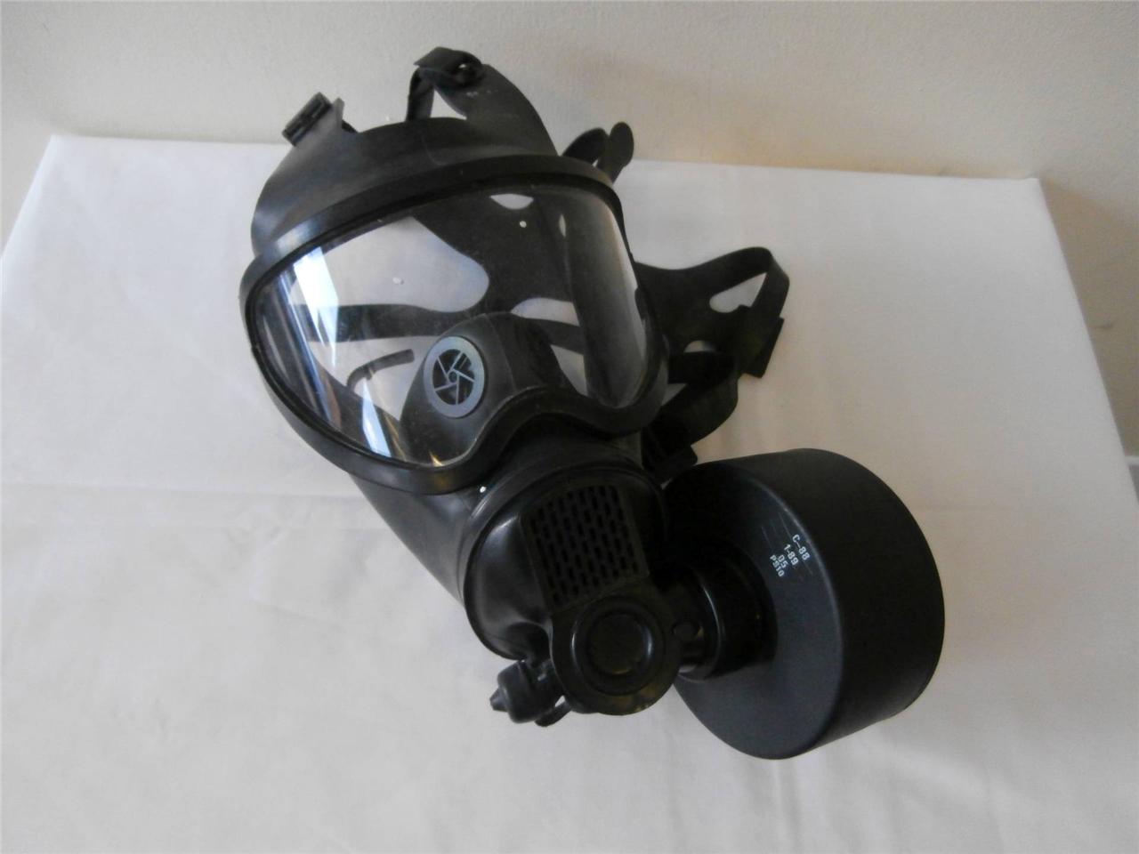 Belgian Military BEM-4GP Gas Mask Set With Bag + New Filter RARE Army ...