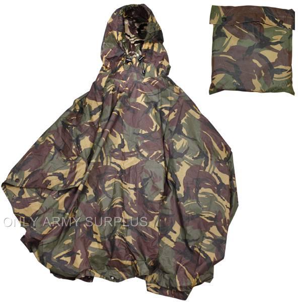 Dutch Army DPM Poncho With Bag Waterproof Rain Wear Ripstop Basha Tarp ...