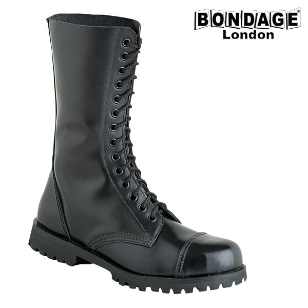 military style boots black