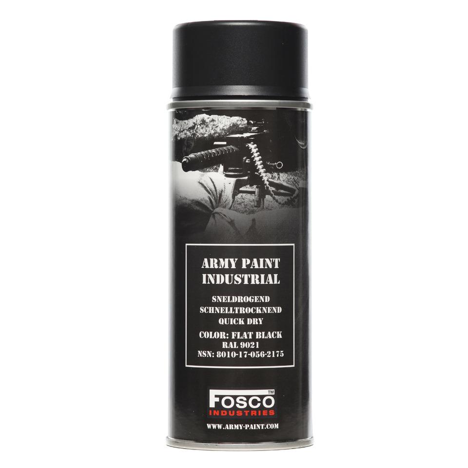 FLAT BLACK Army Spray Paint Cans 400ml US Military Spec Paint Gun Metal