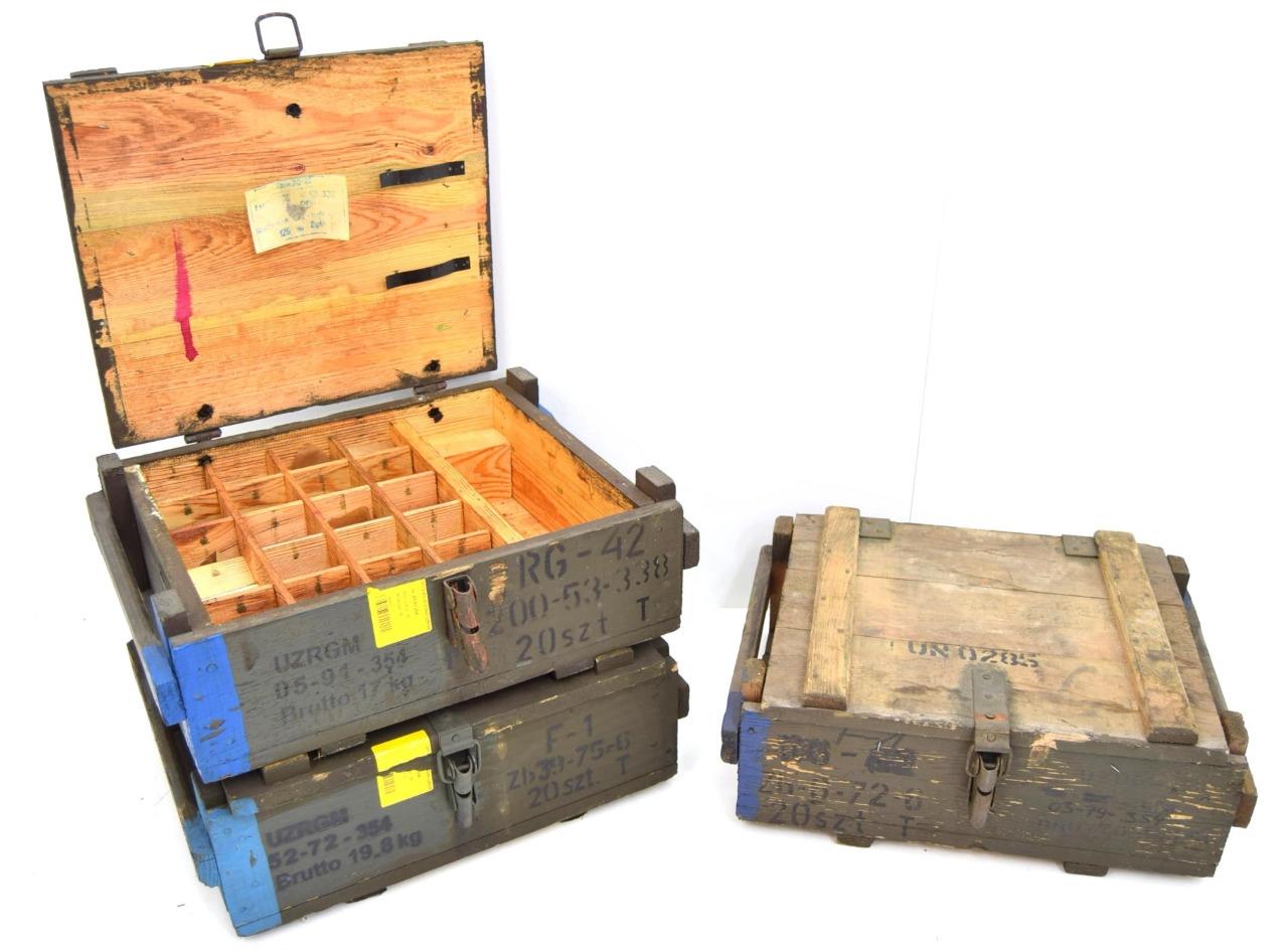 Soviet Army Issue Rg42 F1 Wooden Storage Box Grenade Ammo Tool Wood With Handles Ebay
