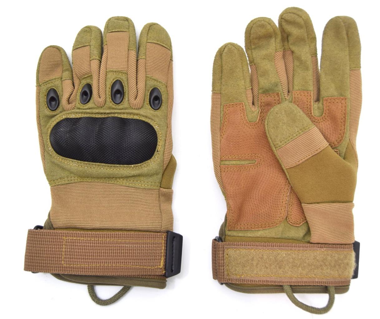 US Army Tactical Hard Knuckle Gloves Coyote Tan Combat Security Airsoft