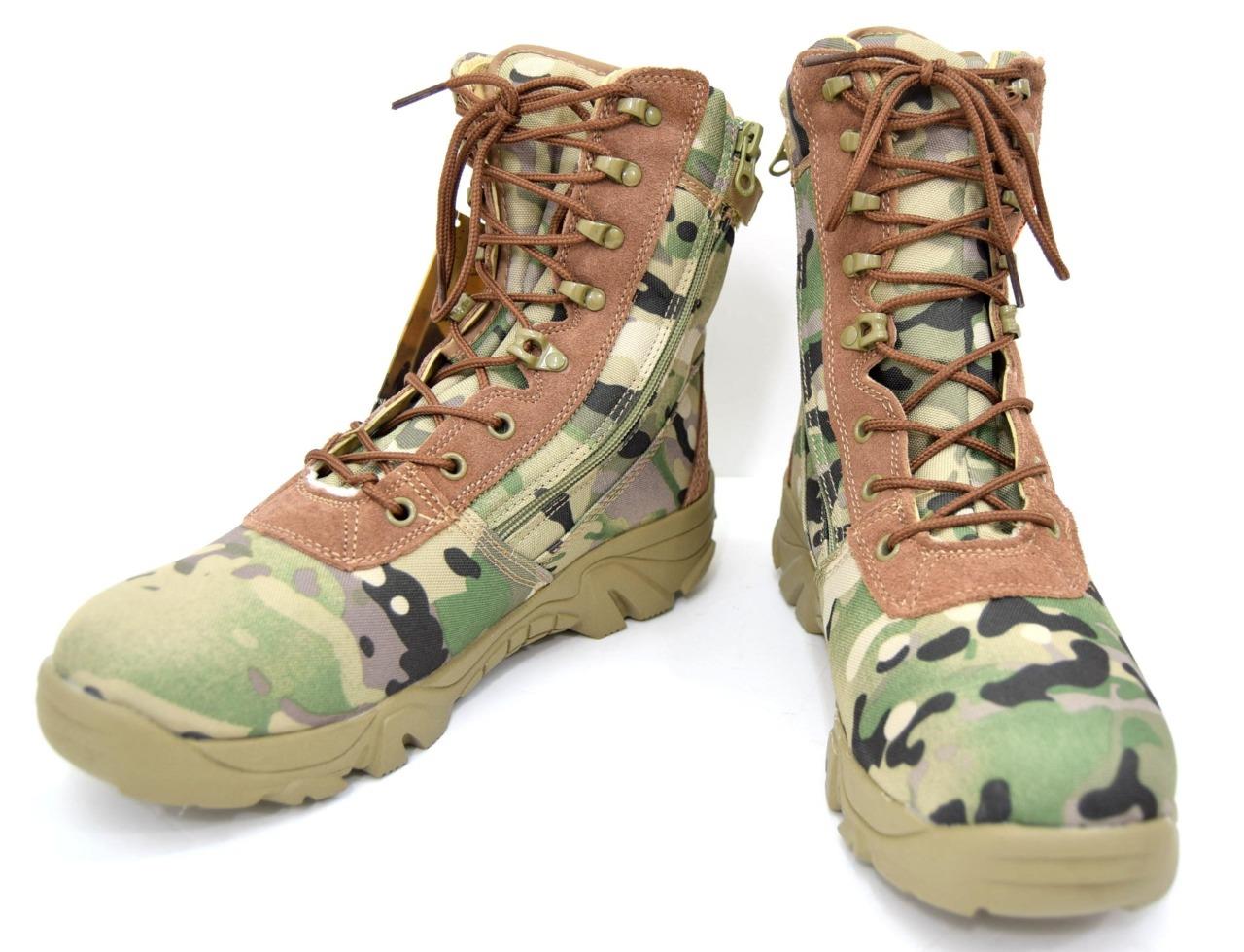 MTP Tactical Boots Side Zip MULTICAM Camouflage Cordura Airsoft Army ...