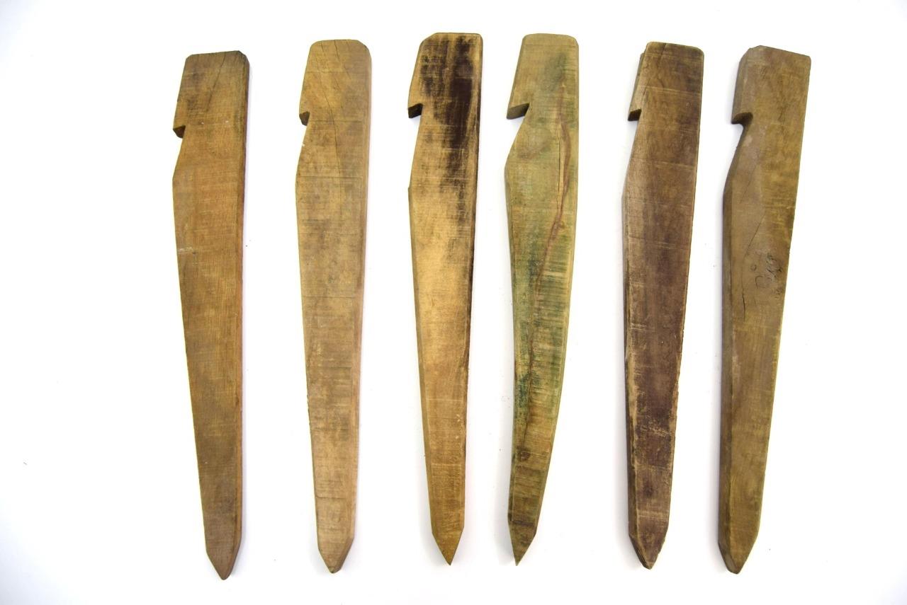 Vintage Army Wooden Pegs 50cm Tent Peg Wood Large Arctic Storm Stake Ex