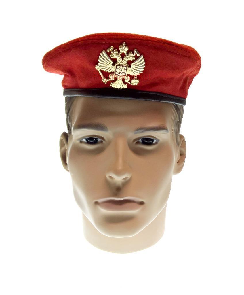 Military Beret Red Badge Hat Russian Army Soviet Cap Ussr Uniform