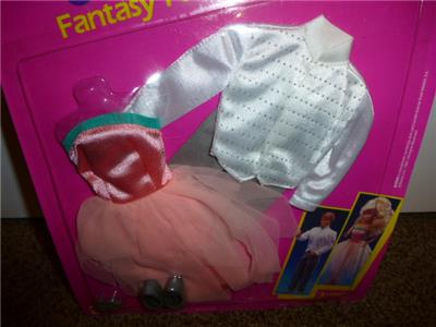 Barbie Fantasy Fashion Gift Set Gown Dance 720-4 Arco Mattel 1989 Ken NOC