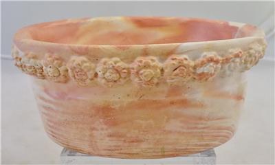 Art Pottery Bowl Comanche Pottery Swirl Clay Marked 6 Oval Tx Ebay
