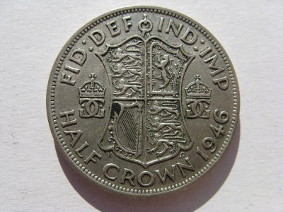 uk george vi silver coin - halfcrown 1946