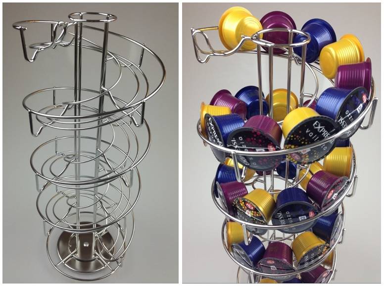 Spiral Rotating Coffee Capsule Pod Holder Stand Stainless Steel suit Expressi eBay