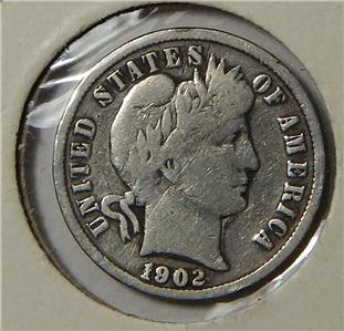 纸钞,硬币 美国硬币 一角 barber (1892-1916)  one dime *** nice