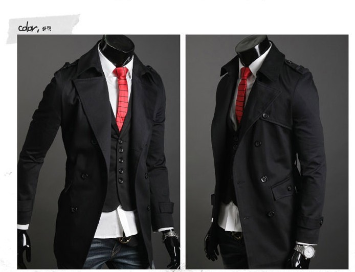 Mens Handsome Slim Fit Cotton Blend Blazer Jacket Overcoat Coat 2 Color ...